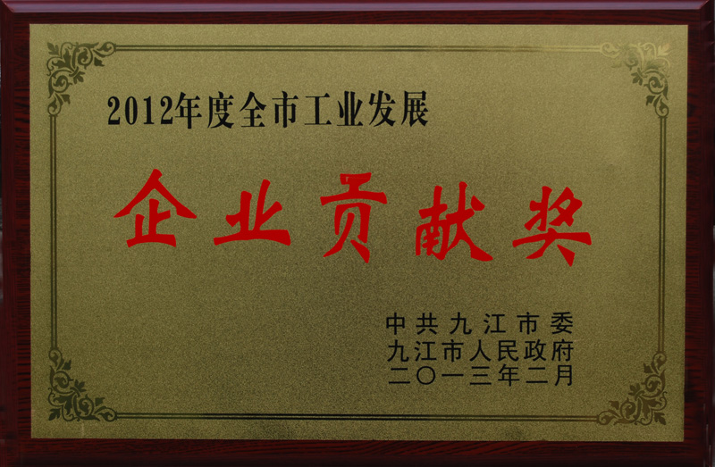 工業(yè)發(fā)展企業(yè)貢獻獎（江西亞東）