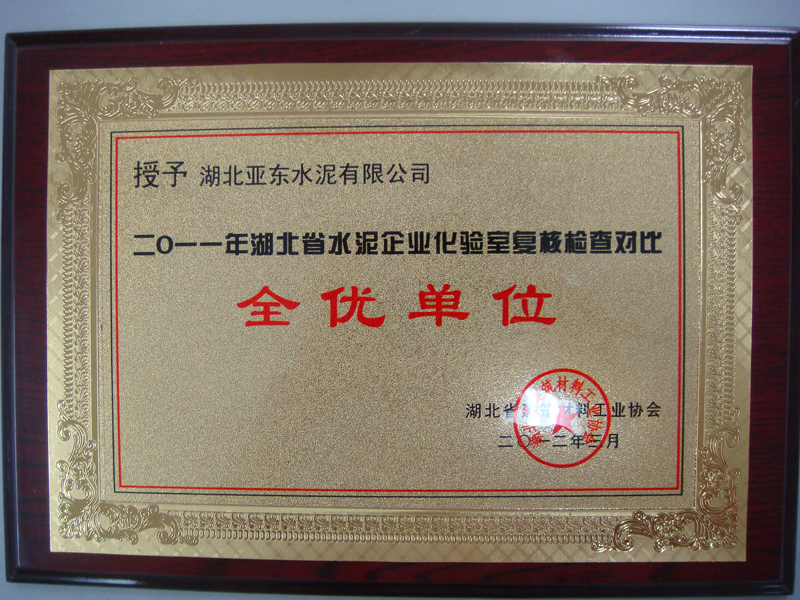 化驗室復核檢查大對比全優單位（湖北亞東）