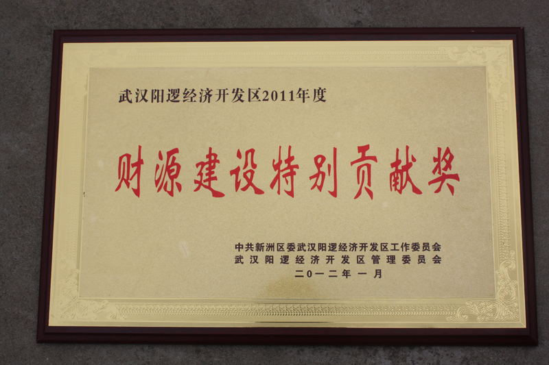 財源建設特別貢獻單位（湖北亞東）