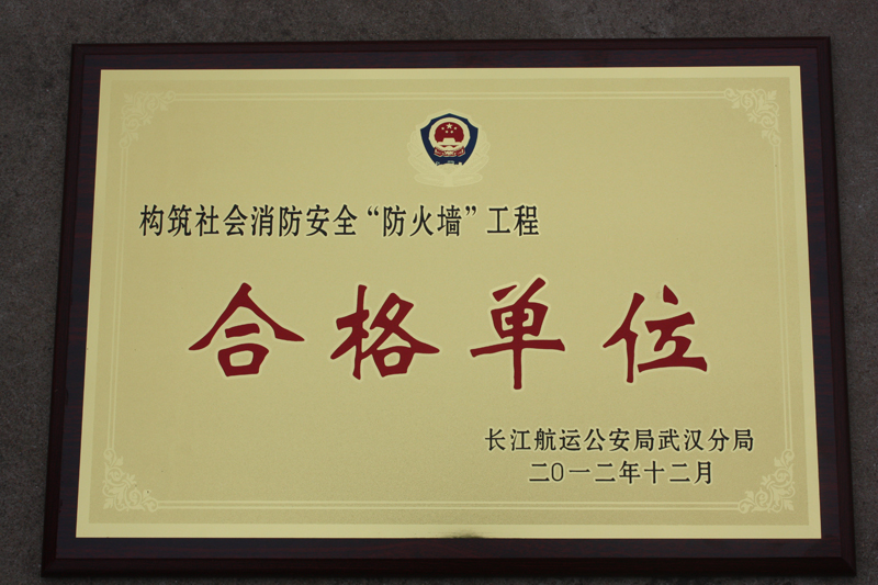 社會消防安全合格單位（湖北亞東）